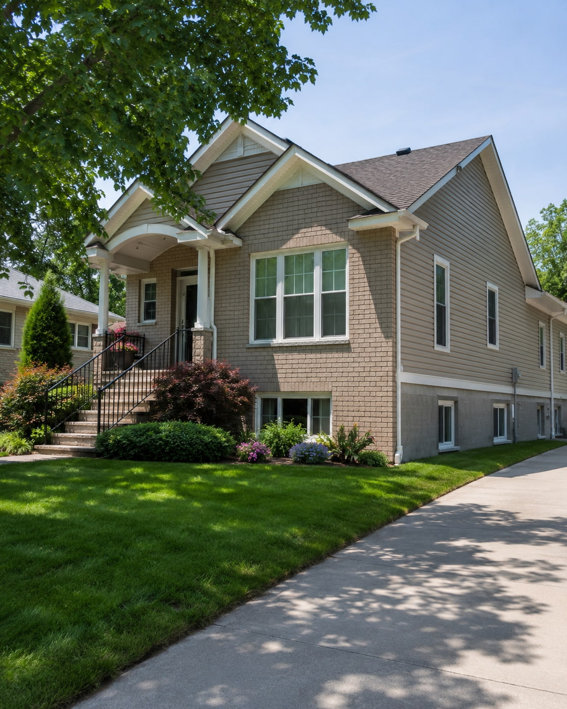 Residential home in Southeast Michigan with foundation and basement structure relevant to foundation repair and wall stabilization